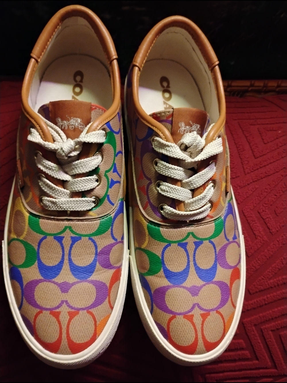 Coach poppy' Multicolor Signature Canvas Sneakers